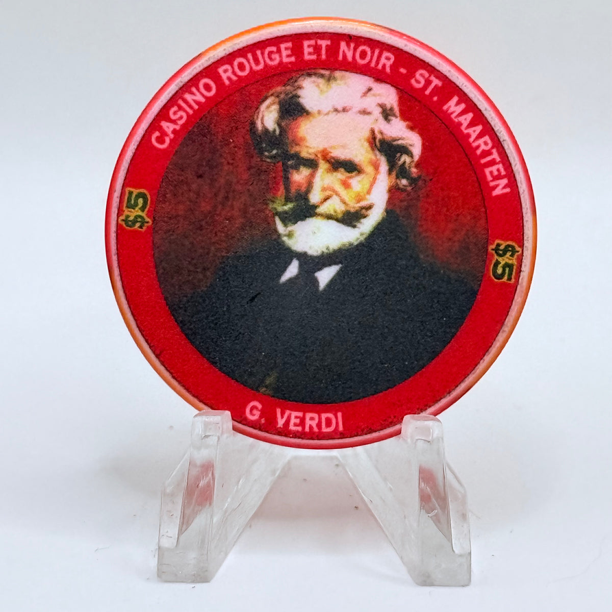 Rouge et Noir Philipsburg St Maarten Series 4 $5 Casino Chip