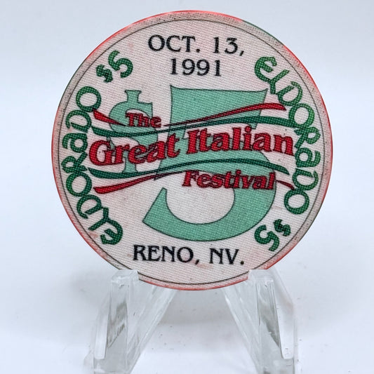 Eldorado Reno Nevada 1991 LE $5 Casino Chip N5056