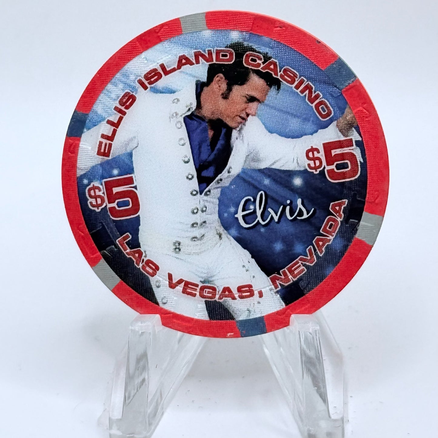 Ellis Island Las Vegas Nevada 2015 'Elvis' LE $5 Casino Chip