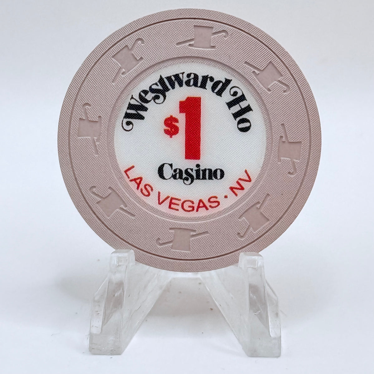 Westward Ho Las Vegas Nevada 1980s $1 Casino Chip V1709