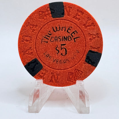 The Wheel Las Vegas Nevada 1974 $5 Casino Chip N5959