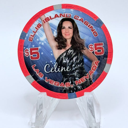 Ellis Island Las Vegas Nevada 2015 'Celine' LE $5 Casino Chip D1722