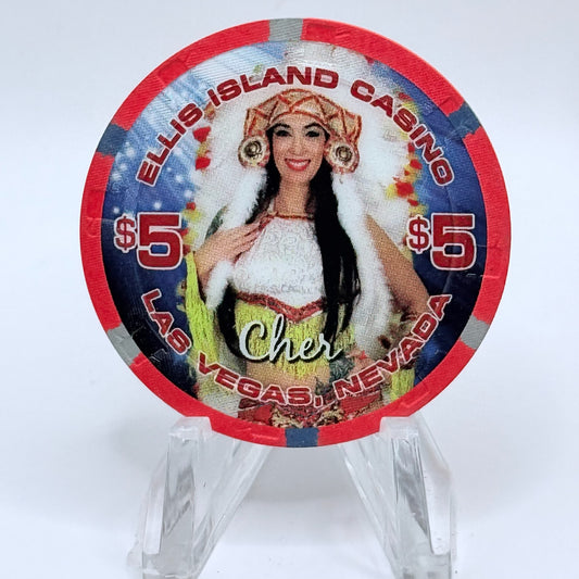 Ellis Island Las Vegas Nevada 2015 'Cher' LE $5 Casino Chip D1723
