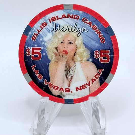 Ellis Island Las Vegas Nevada 2015 'Marilyn' LE $5 Casino Chip D1724