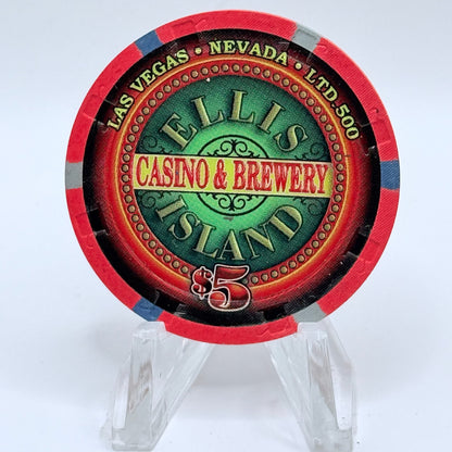 Ellis Island Las Vegas Nevada 2010 'New Year's Eve' LE $5 Casino Chip D0055
