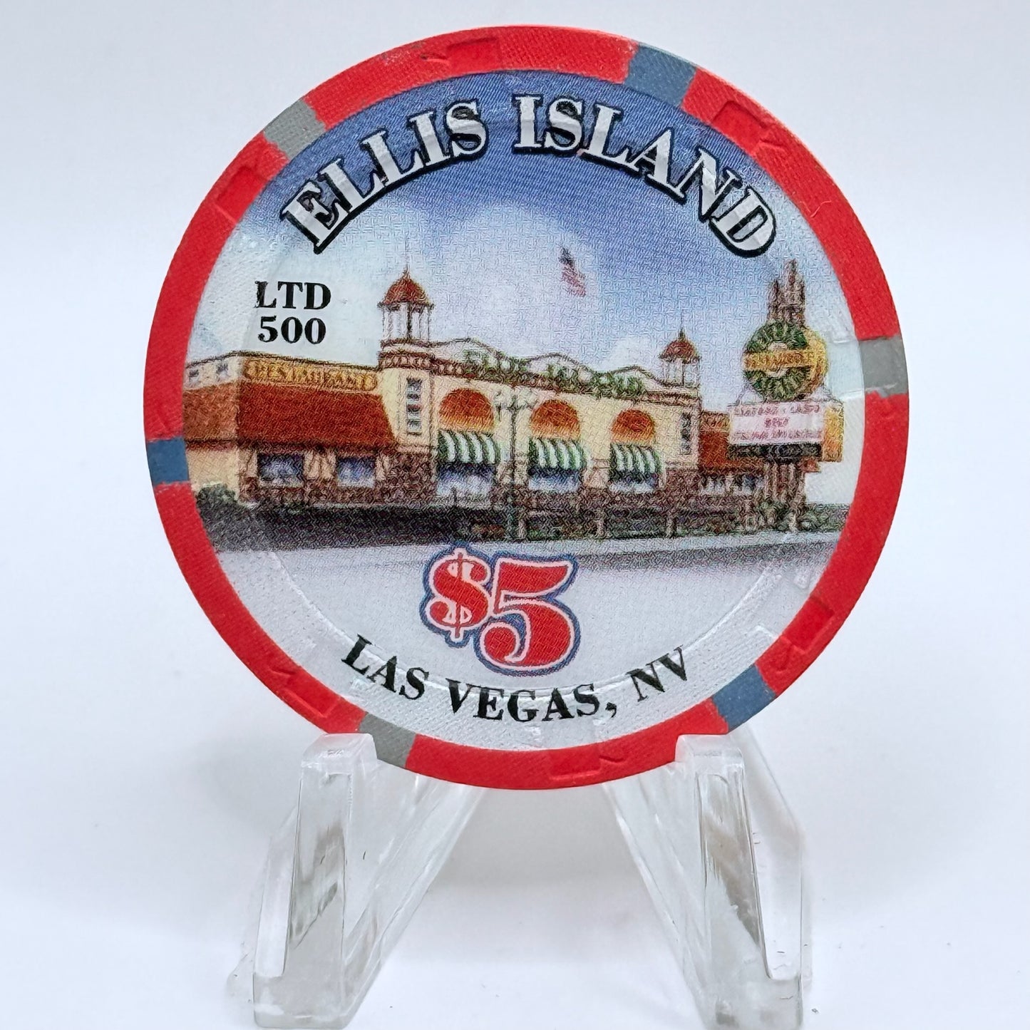 Ellis Island Las Vegas Nevada 2005 'Thanksgiving' LE $5 Casino Chip E4888