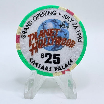 Caesars Palace Las Vegas Nevada 1994 'Planet Hollywood Grand Opening' LE $25 Casino Chip N4721