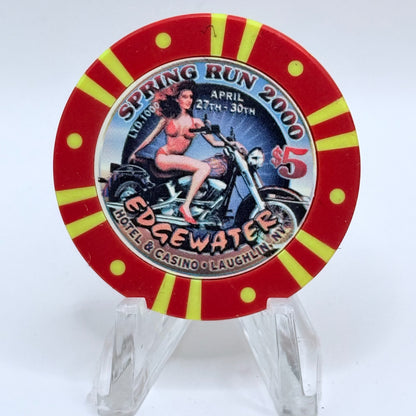 Edgewater Laughlin Nevada 2000 'Spring Run' LE $5 Casino Chip V4006