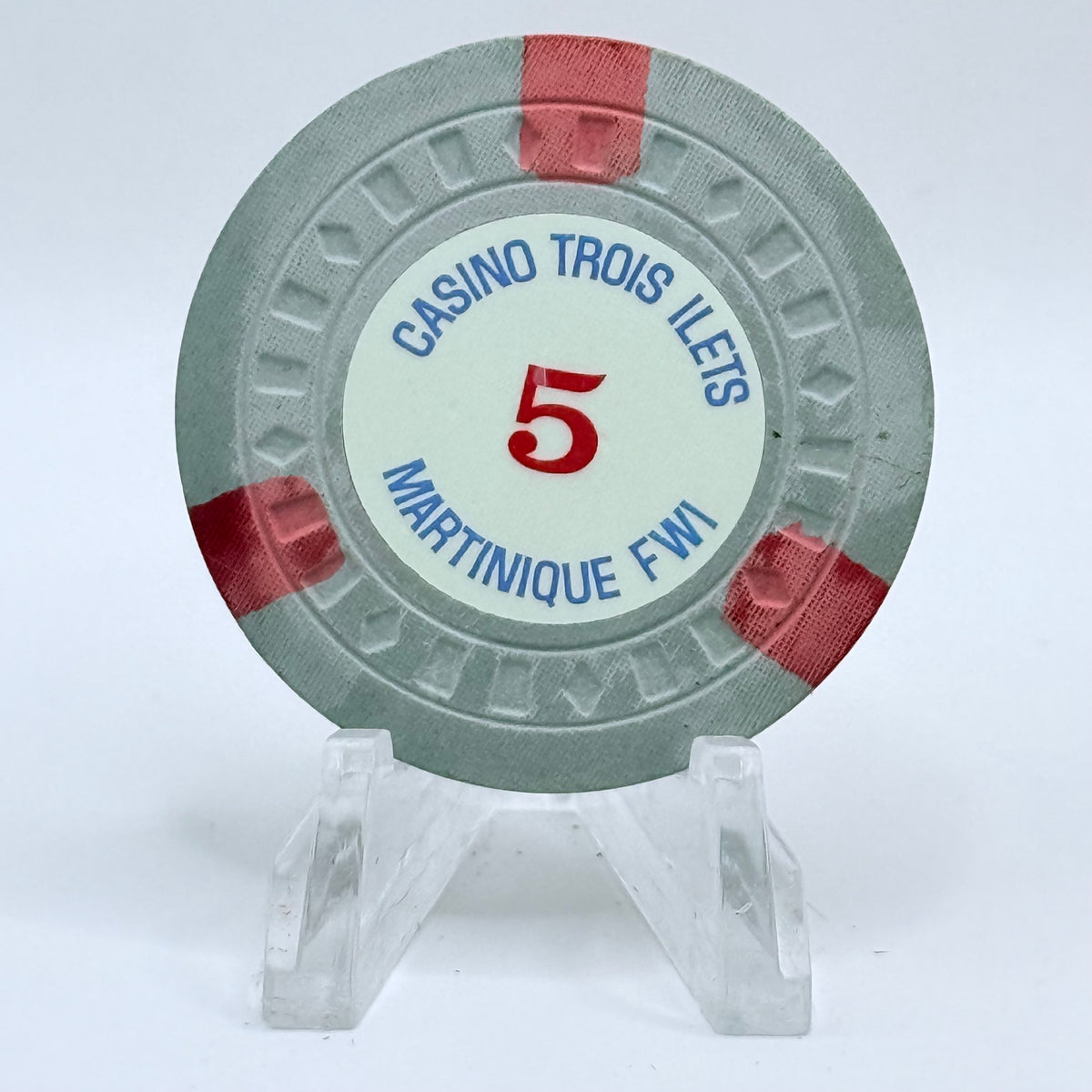Casino Trois Ilets Martinique FWI 1974 LE $5 Casino Chip