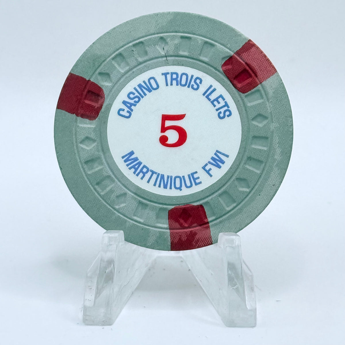 Casino Trois Ilets Martinique FWI 1974 LE $5 Casino Chip