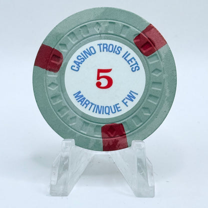 Casino Trois Ilets Martinique FWI 1974 LE $5 Casino Chip