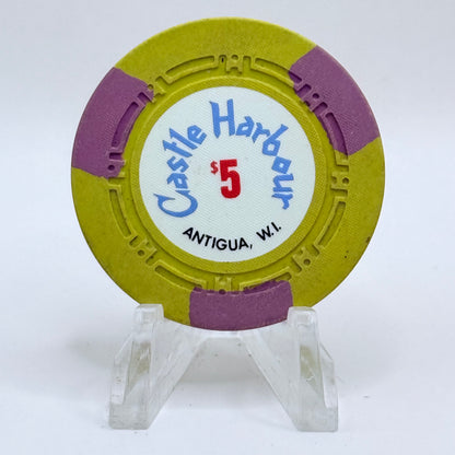 Castle Harbour Antigua WI $5 Casino Chip