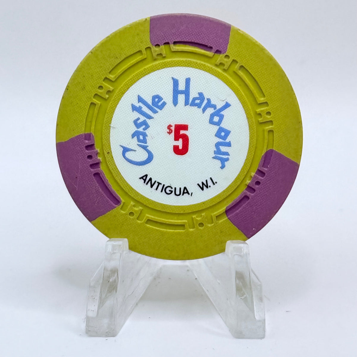 Castle Harbour Antigua WI $5 Casino Chip