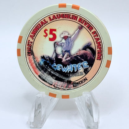 Edgewater Laughlin Nevada 1995 'First River Stampede' LE $5 Casino Chip N9575