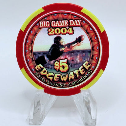 Edgewater Laughlin Nevada 2004 'Superbowl - Big Game Day' LE $5 Casino Chip E0358