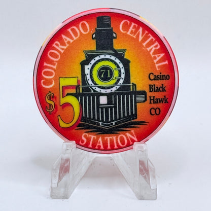 Colorado Central Station Black Hawk Colorado 1997 'Year Of The Ox - Chinese Lattern Festival' LE $5 Casino Chip