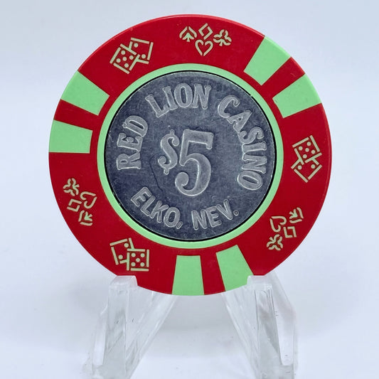 Red Lion (Inn &) Casino Elko Nevada 1982 $5 Casino Chip N1040