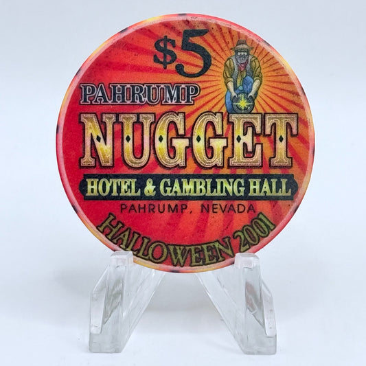 Pahrump Nugget Hotel & Gambling Hall Pahrump Nevada 2001 'Halloween' LE $5 Casino Chip V9239