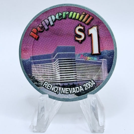 Peppermill Reno Nevada 2004 'Steak House' $1 Casino Chip E4083