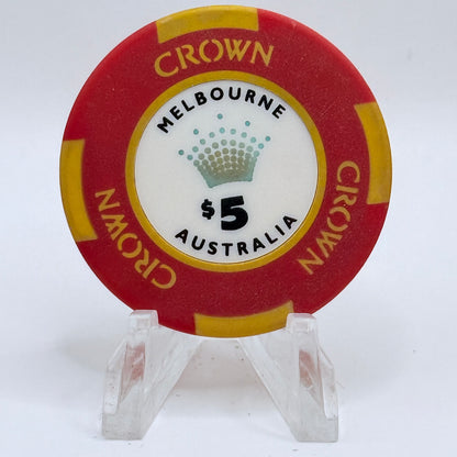 Crown - Melbourne Southbank VIC Australia $5 Casino Chip
