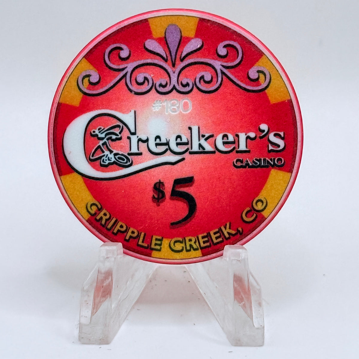 Creekers Cripple Creek Colorado 1999 'Millennium' LE $5 Casino Chip