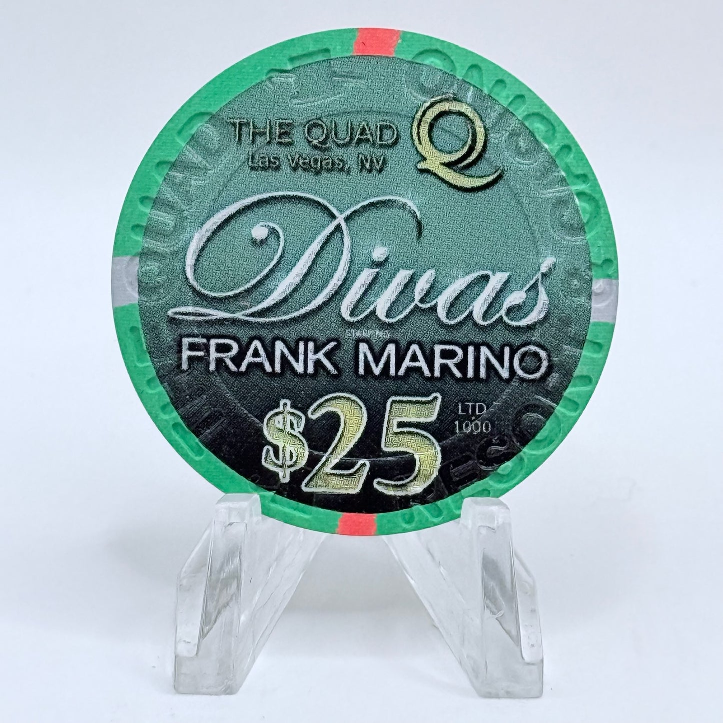 The Quad Las Vegas Nevada 2015 'Frank Marino's 25,000 Performance' LE $25 Casino Chip D1815