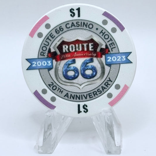 Route 66 Albuquerque New Mexico 2023 '20th Anniversary' LE $1 Casino Chip