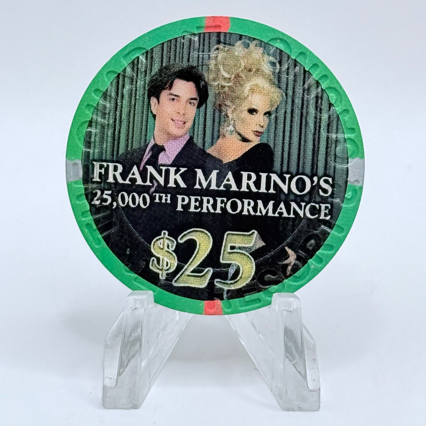 The Quad Las Vegas Nevada 2015 'Frank Marino's 25,000 Performance' LE $25 Casino Chip D1815