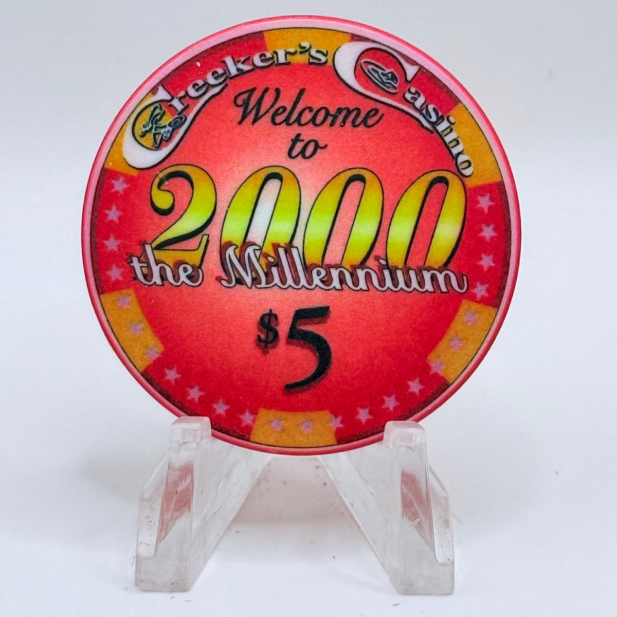 Creekers Cripple Creek Colorado 1999 'Millennium' LE $5 Casino Chip