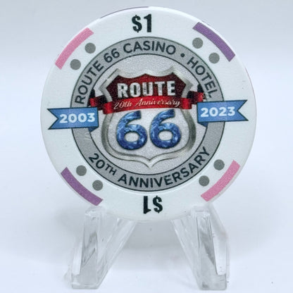 Route 66 Albuquerque New Mexico 2023 '20th Anniversary' LE $1 Casino Chip