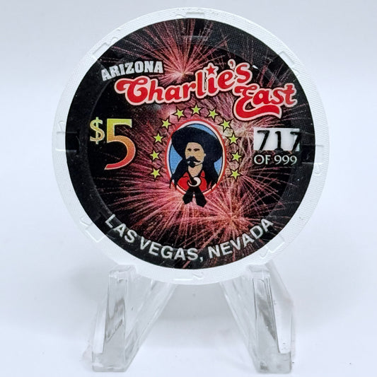 Arizona Charlie's Boulder (East) Las Vegas Nevada 2000 'Happy New Year' LE $5 Casino Chip V6714