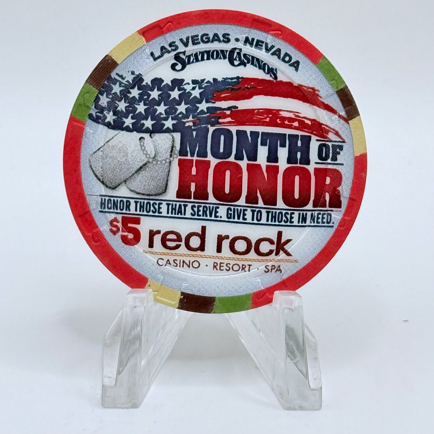 Red Rock Las Vegas Nevada 2015 'Month of Honor' LE Casino Chip D1935