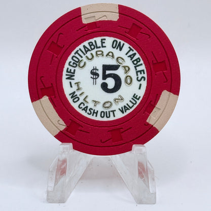Curacao Hilton Willemstad Curacao Series 4 $5 NCV Casino Chip