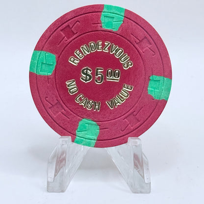 Rendezvous Las Vegas Nevada 1977 $5 NCV Casino Chip N2044