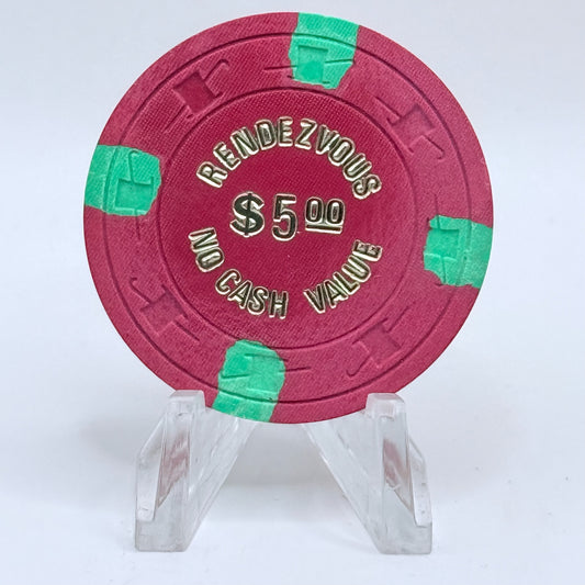 Rendezvous Las Vegas Nevada 1977 $5 NCV Casino Chip N2044