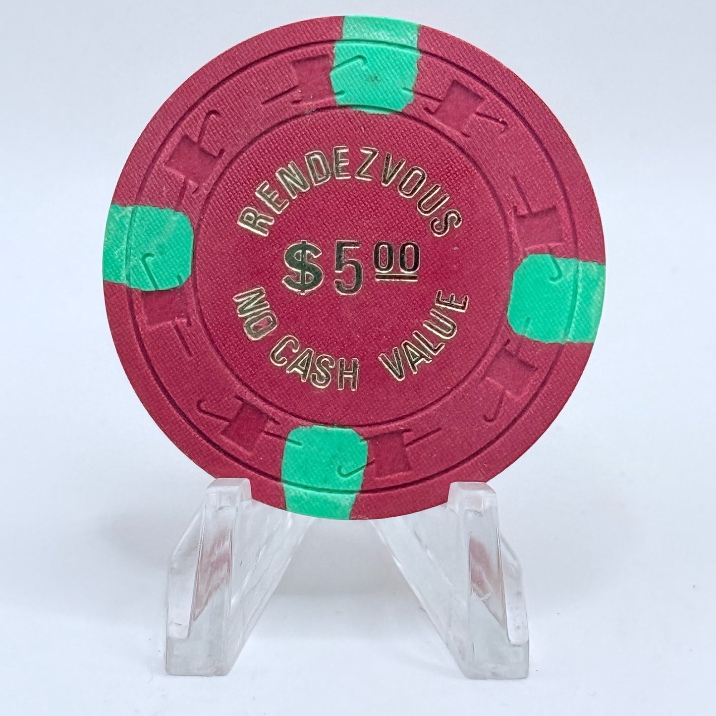 Rendezvous Las Vegas Nevada 1977 $5 NCV Casino Chip N2044