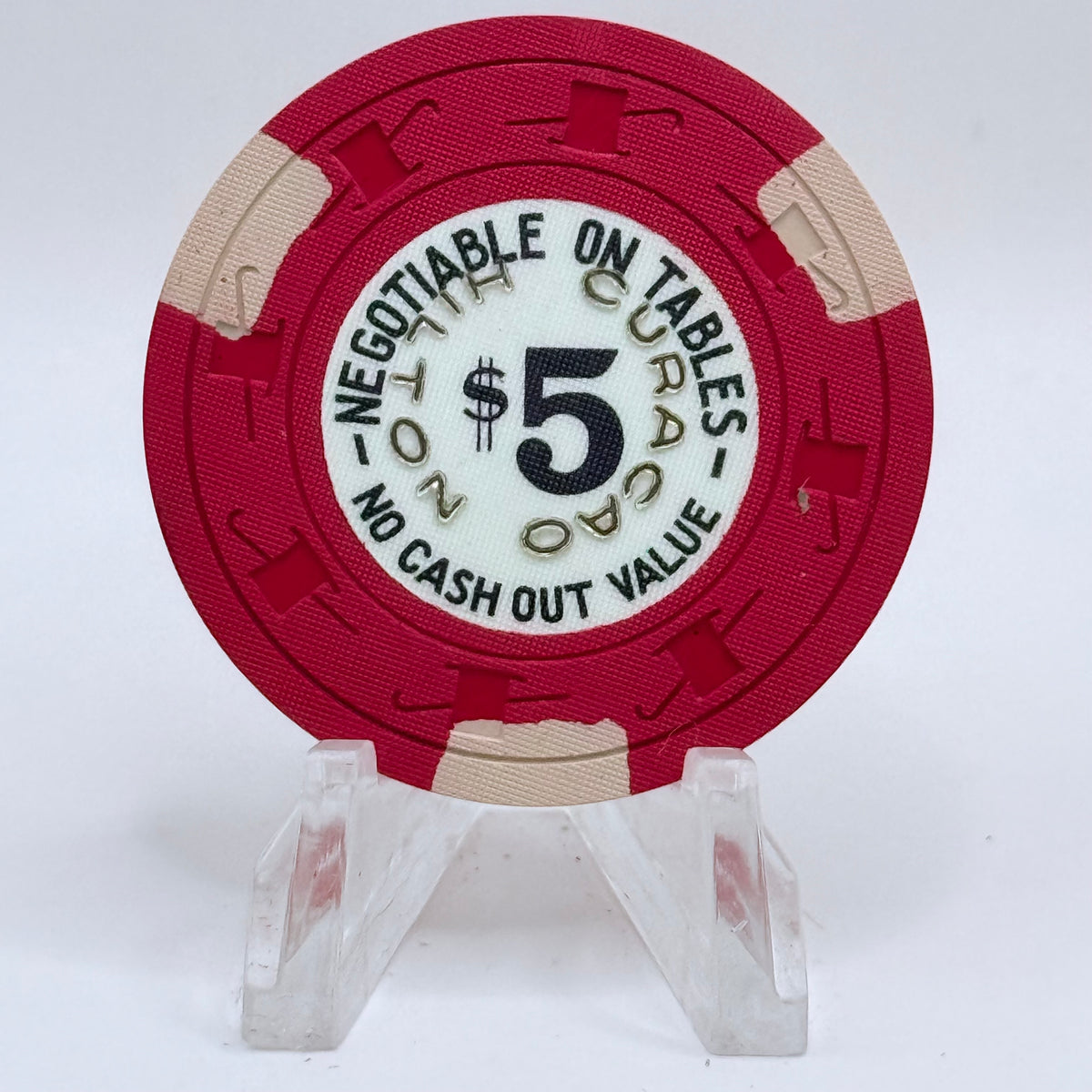 Curacao Hilton Willemstad Curacao Series 4 $5 NCV Casino Chip