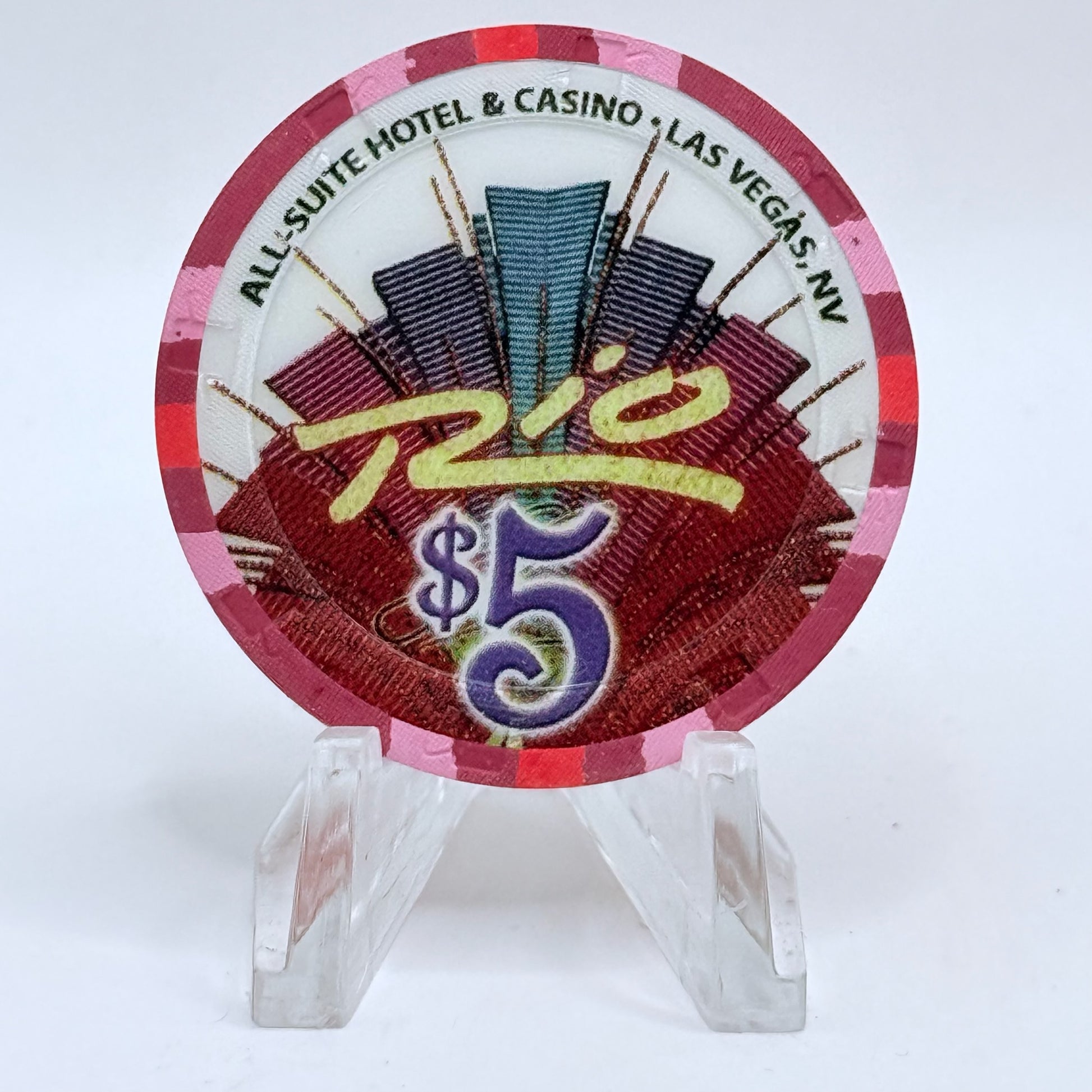Rio Las Vegas Nevada 2006 'Shoot The Hoop' LE $5 Casino Chip E5379