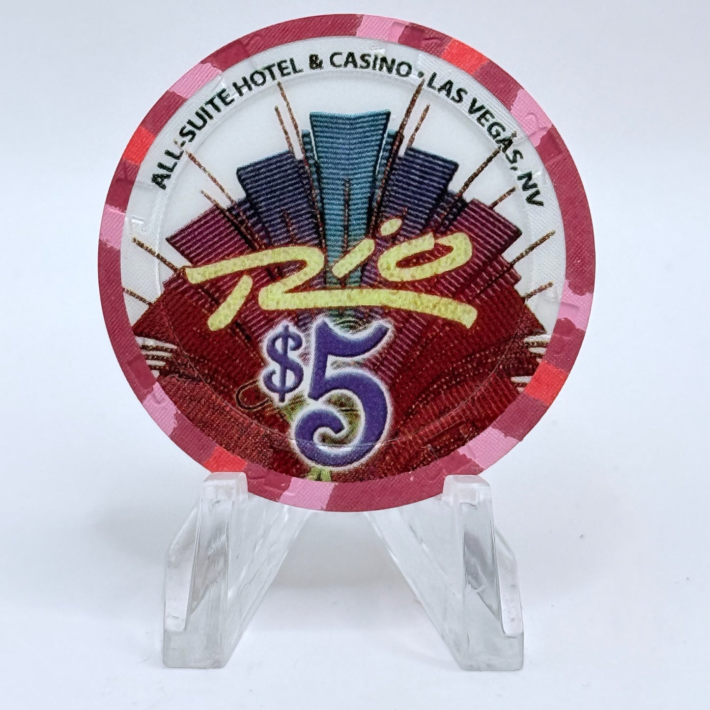 Rio Las Vegas Nevada 2007 'Trick Or Treat' LE $5 Casino Chip E8278