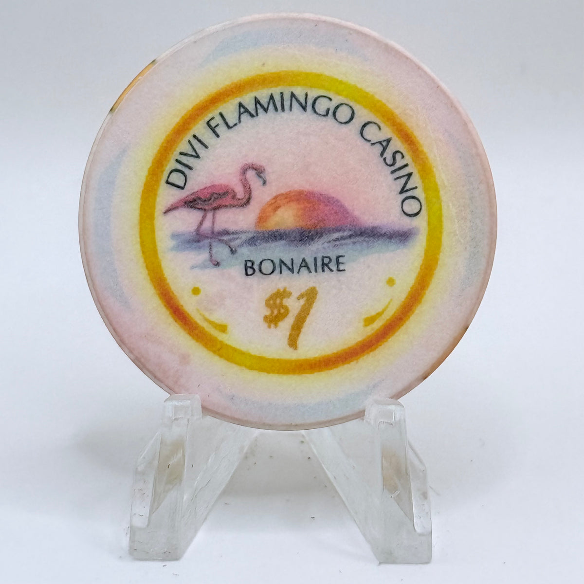 Divi Flamingo Beach Casino Kralendijk Bonaire $1 Casino Chip