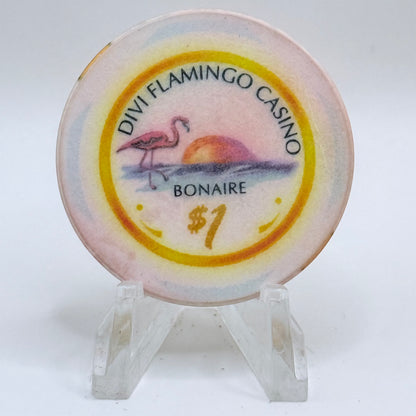 Divi Flamingo Beach Casino Kralendijk Bonaire $1 Casino Chip