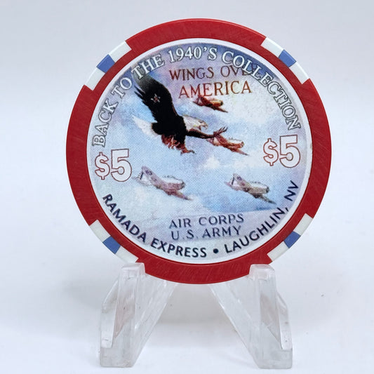 Ramada Express Laughlin Nevada 1998 'Back To The 1940's' LE $5 Casino Chip V1359