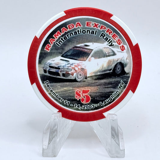 Ramada Express Laughlin Nevada 2003 'International Rally' LE $5 Casino Chip E4555
