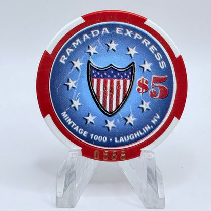 Ramada Express Laughlin Nevada 2003 'Veterans Day' LE $5 Casino Chip E4702
