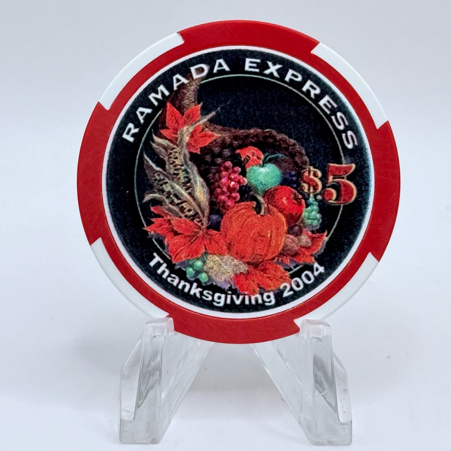 Ramada Express Laughlin Nevada 2004 'Thanksgiving' LE $5 Casino Chip E4206