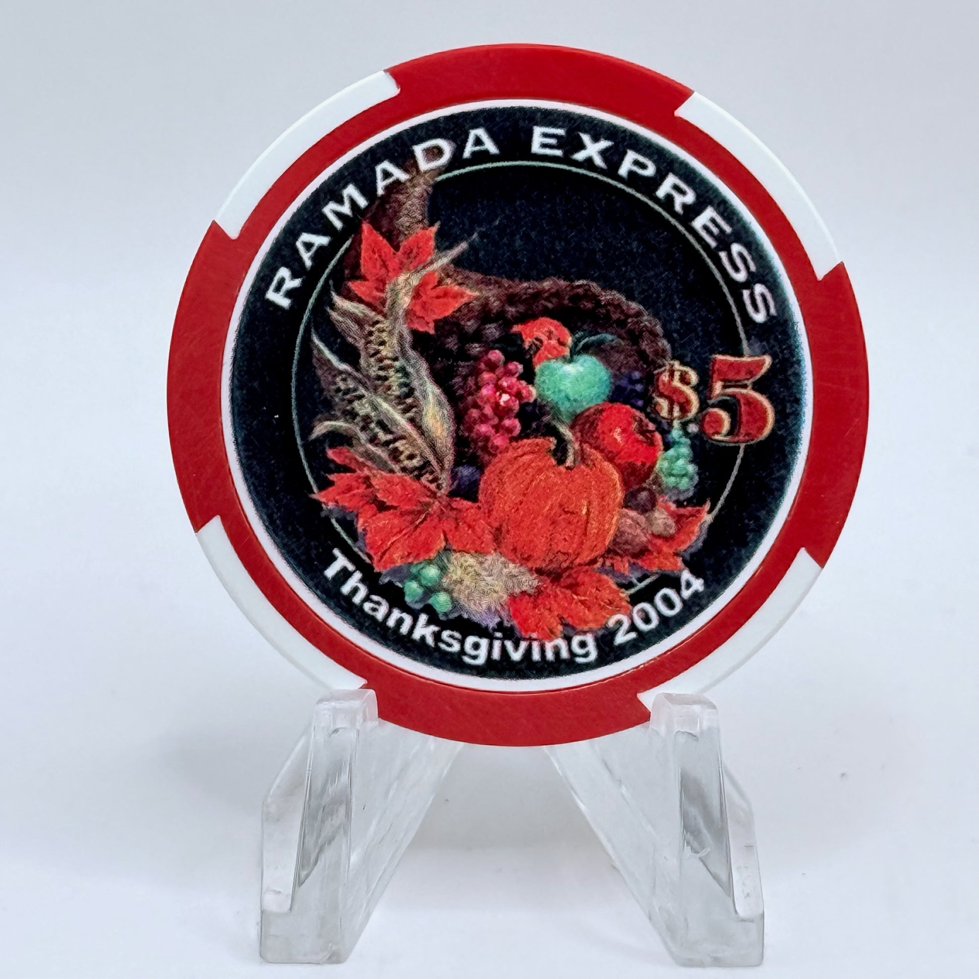 Ramada Express Laughlin Nevada 2004 'Thanksgiving' LE $5 Casino Chip E4206