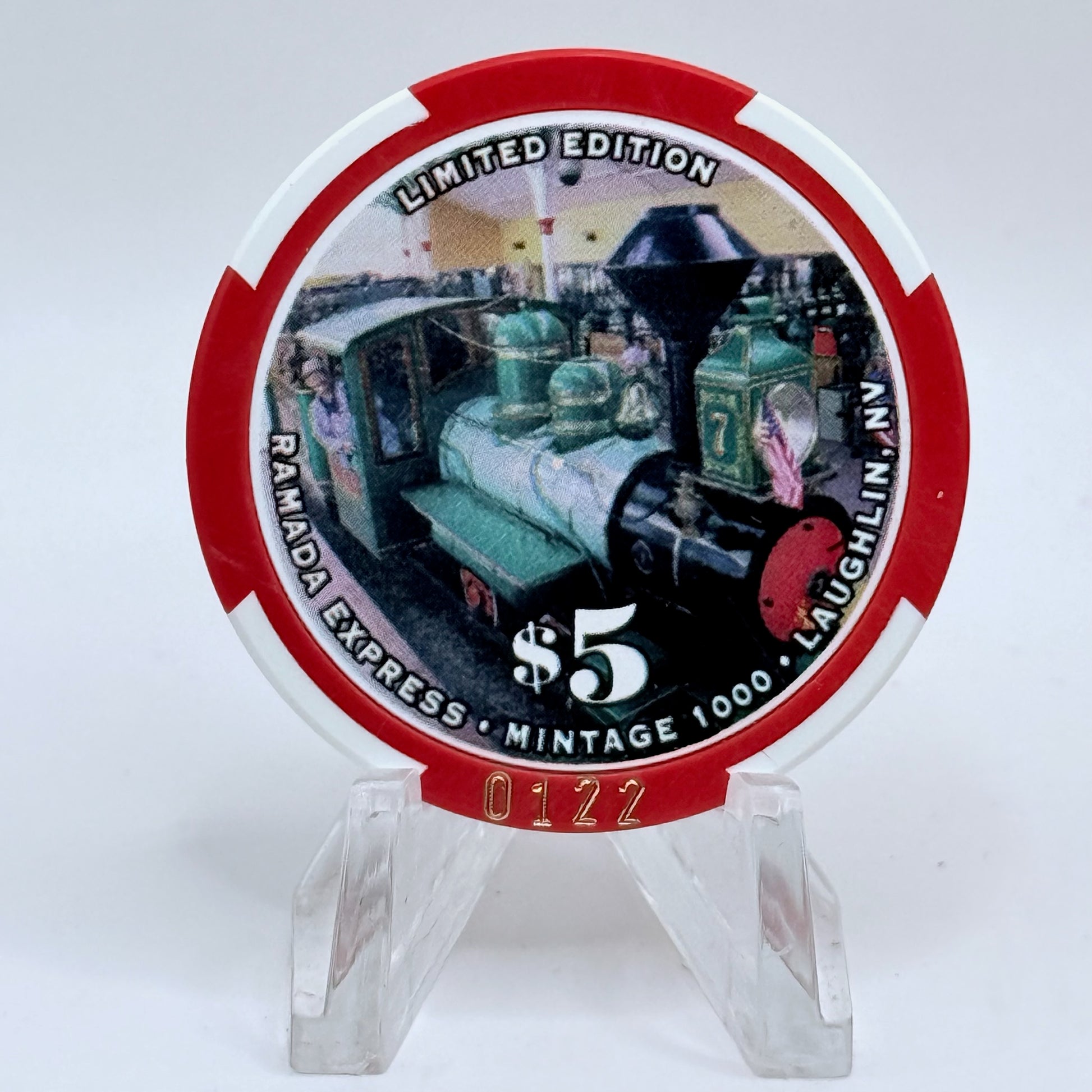 Ramada Express Laughlin Nevada 2004 'Thanksgiving' LE $5 Casino Chip E4206