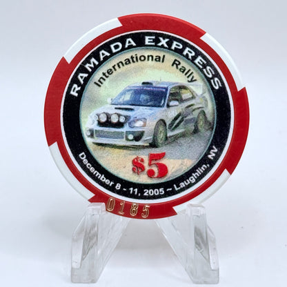 Ramada Express Laughlin Nevada 2005 'International Rally' LE $5 Casino Chip E6004
