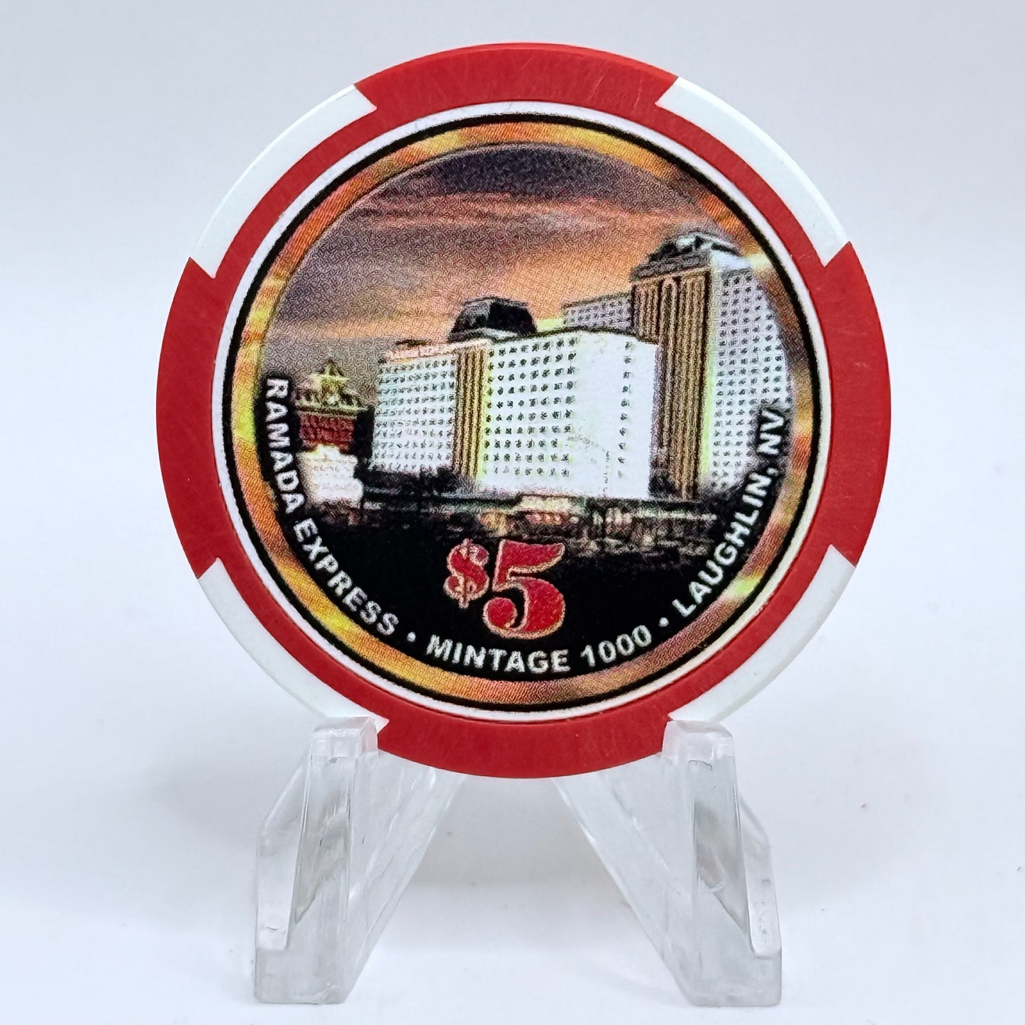Ramada Express Laughlin Nevada 2005 'International Rally' LE $5 Casino Chip E6004