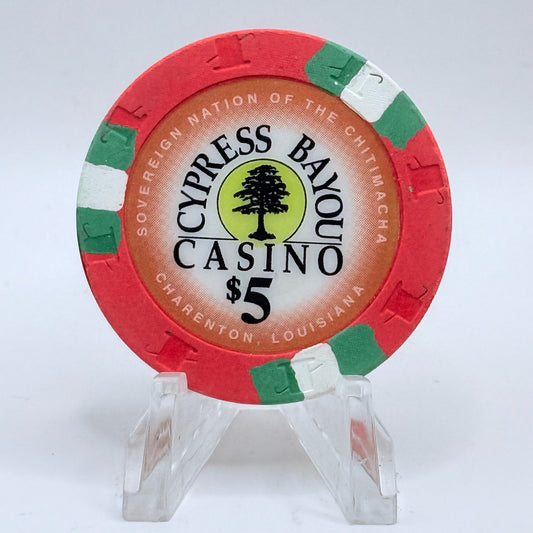 Cypress Bayou Charenton Louisiana $5 Casino Chip